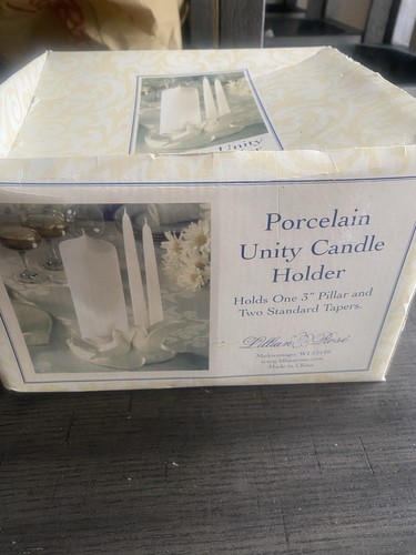 Porcelain unity candle holder - porcelain,