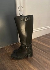 Dune black leather boots