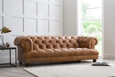Drummond Button Back Seat Chesterfield Vintage Aged Tan Sofa (colours)