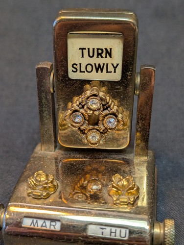 Vintage brass domino flip - brass,