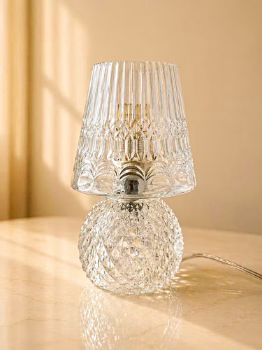 Vintage cut glass table lamp - vintage,
