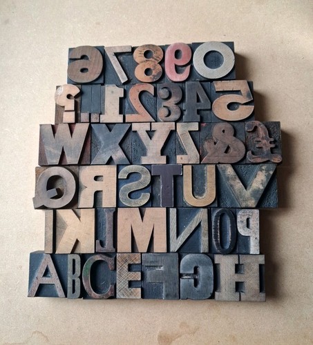 Vintage wooden letterpress - vintage,