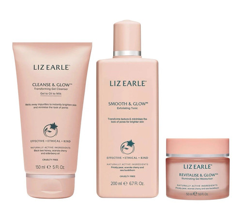 Liz earle radiant glow routine - earle,