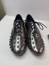 Abbey Dawn Skull Shoes Silver