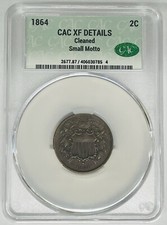 1864 Small Motto 2 Cent Coin