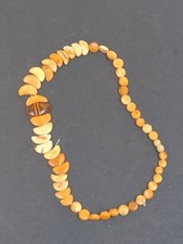 Vintage natural amber necklace - amber,