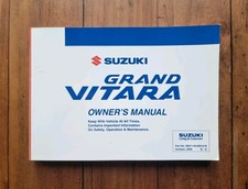 SUZUKI GRAND VITARA (2005 - 2008) OWNERS MANUAL / HANDBOOK