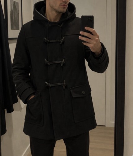 Dior homme black dufflecoat - homme,