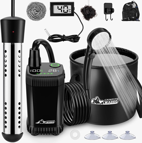 Wadeo camping shower kit 20l - kit,