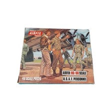 VINTAGE AIRFIX HO-OO USAF Personnel PLASTIC MODEL SOLDIERS BOXED Circa 1970s 