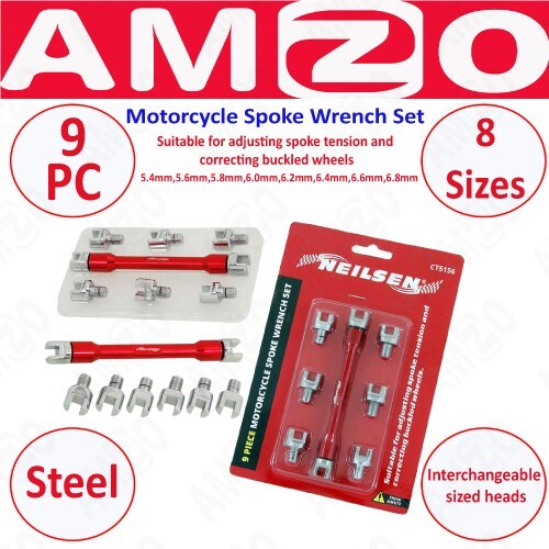 9pc motorcycle spoke wrench - motorcycle,