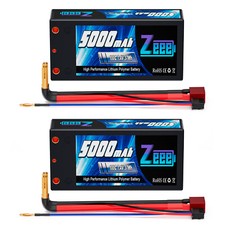 2x Zeee 7.4V 5000mAh 2S Lipo