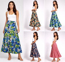 Ladies Skirt Midi Nylon Womens