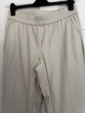  GARDEUR WOMENS STRETCH WASHABLE LEATHER TROUSERS in Ivory size 14 