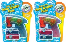 2 Light-Up Auto Bubble Gun for