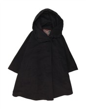 MERLET Womens Hooded Long Sleeve Poncho Coat One Size Black BZ01