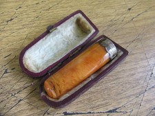 ANTIQUE SILVER CHEROOT HOLDER