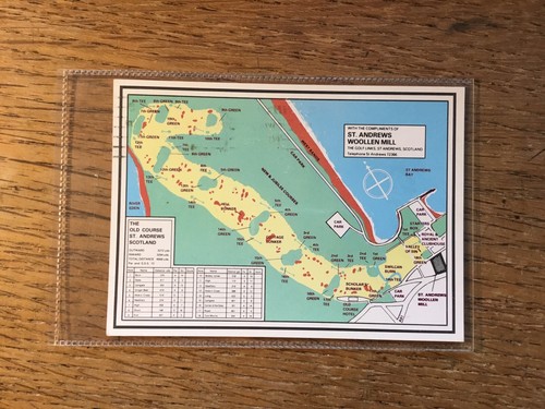 Map postcard old - golf, course