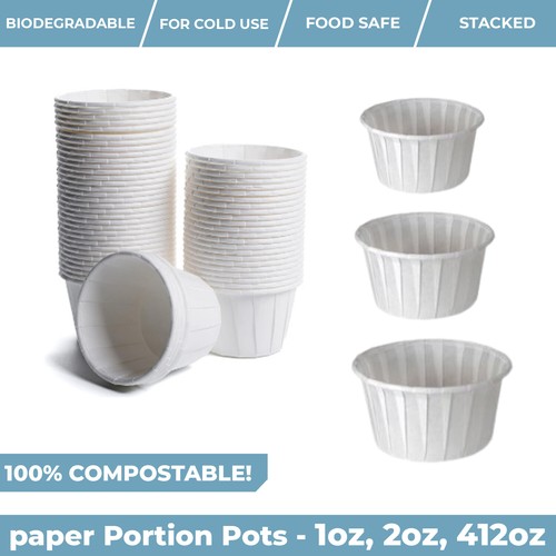 Compostable paper souffle cup - compostable,