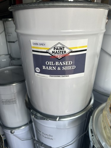 Dark grey oil based barn - dark, and