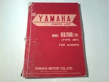 Spare Parts List Yamaha RD 200