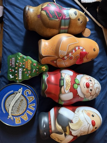 Christmas tin cookie - cookie, candy