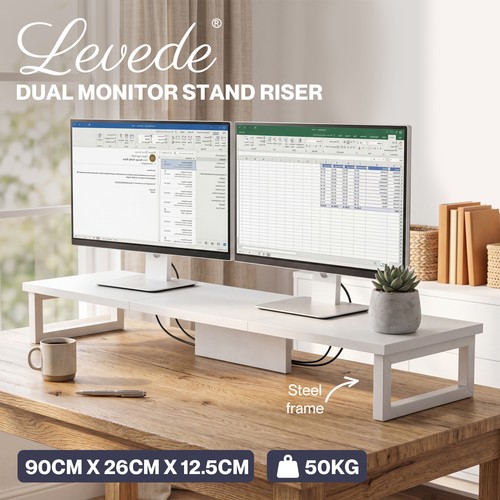 Levede dual screen stand riser - dual,