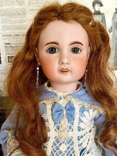 Antique Jumeau doll Size 56 Cm Bisque Head Open Mouth Jumeau Doll 22 Inches 