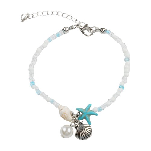 Stylish white bead bracelet - stylish,