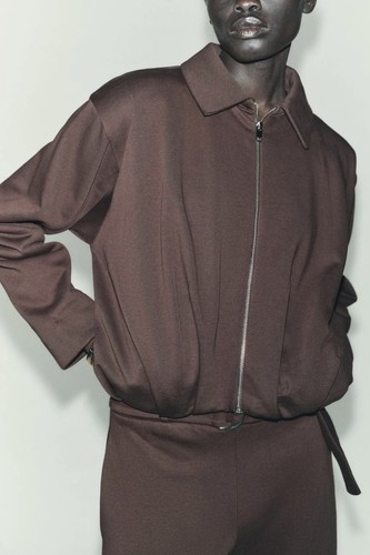 Zara pleated fleece bomber - zara,