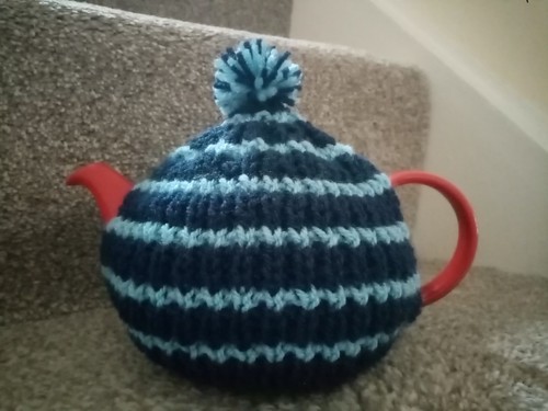 Hand knitted tea cosy fits - tea,