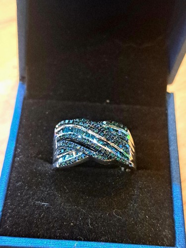 Blue diamond ring - blue, (ir)