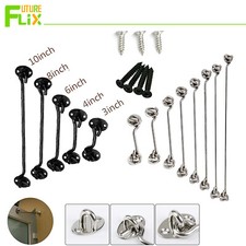 Cabin Hook And Eye Latch Lock Shed Gate Door Stainless Steel Catch Silent Holder