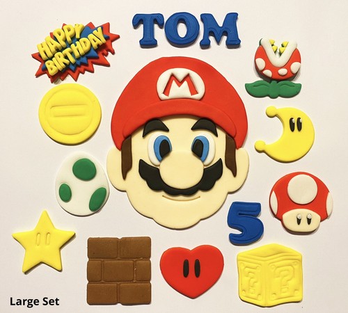 Edible fondant mario face - edible,