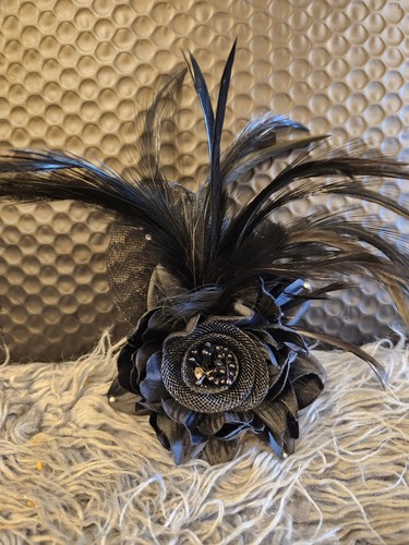 Black feather flower - feather,