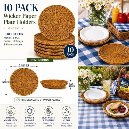 Pack round brown wicker - 10,