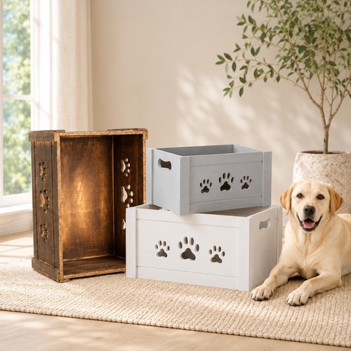 Paw shaped cutout pet - shaped, wooden