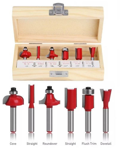 6pc router bit set - in, double