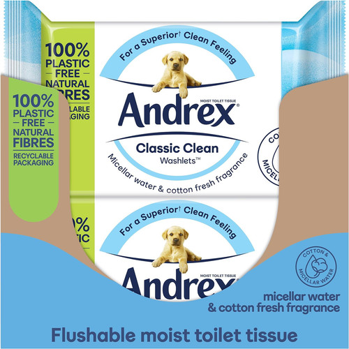 Andrex classic clean washlets - andrex,