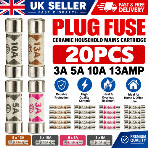 20x mixed domestic fuses - 20x,