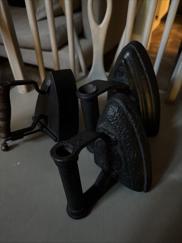 Antique cast iron irons - antique,