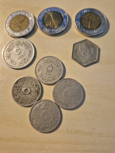 Egyptian coins pounds - egyptian,