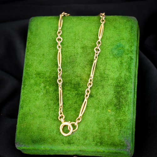 Antique fancy link 10ct gold - antique,