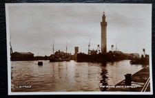 Postcard - Royal Dock Grimsby - Lincolnshire Real Photo - Valentines & Sons
