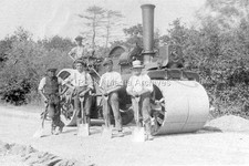 Crt-21 Aveling & Porter Steam Roller, Hampden Park, Sussex c1910. Photo