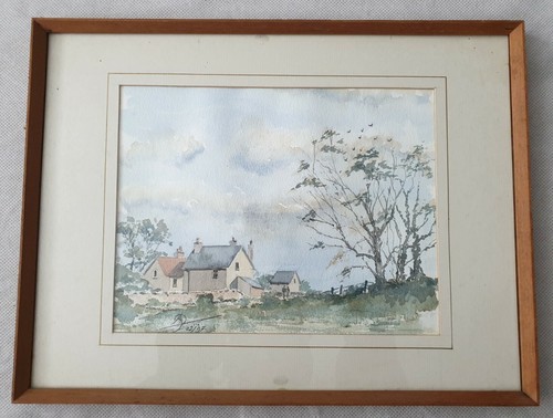 Framed british watercolour - british,