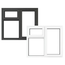 uPVC Window Made To Measure Double Glazed Glass & Frame RH Hung/Top Opener/Fixed