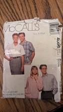 McCall's Sewing Pattern Ladies/Men's Long And Short Sleeve Shirts