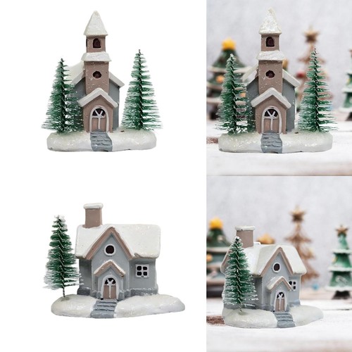 Snowy chalet figurine - ,,