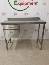 Used Catering Stainless Steel Table/Desk With Drawers 110x60cm. Delivery Avail.